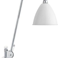 Gubi Bestlite BL6 Væglampe Hvid, Krom