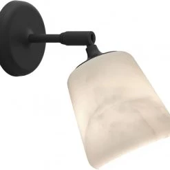 New Works Material Wall Lamp, The Black SheepWh Marble/BL RŒhvid