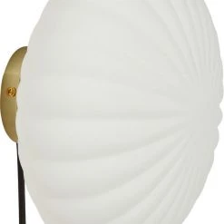 Hübsch Kumu Wall Lamp Ø25 White Messing/Hvid