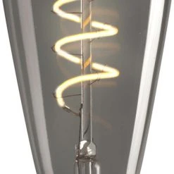 E3light E3 LED Vintage, ST64, E27, 140lm, SMOKED, Spiral 922 Dæmpbar Lysegrå