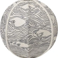 Ferm LIVING Stream Embr. Textile Lampshade Off-White