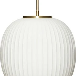 Hübsch Serene Ceiling Lamp Ø32 White Messing/Hvid