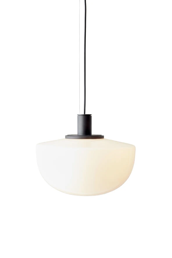 Menu Bank Pendant, Opal Sort / Opal Glas