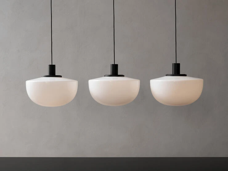 Menu Bank Pendant, Opal Sort / Opal Glas - Billede 7