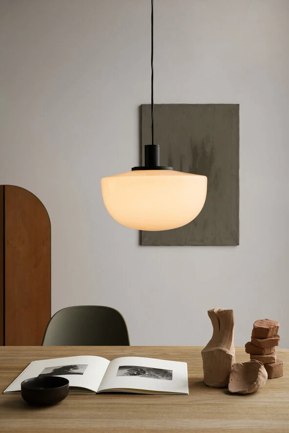 Menu Bank Pendant, Opal Sort / Opal Glas - Billede 9