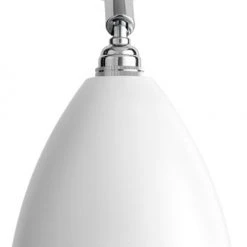 Gubi Bestlite BL7 Væglampe Hvid, Krom