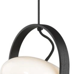 Halo Design D.C Pendel Ø18 G9, Opalic M. Eg-Sort Hvid