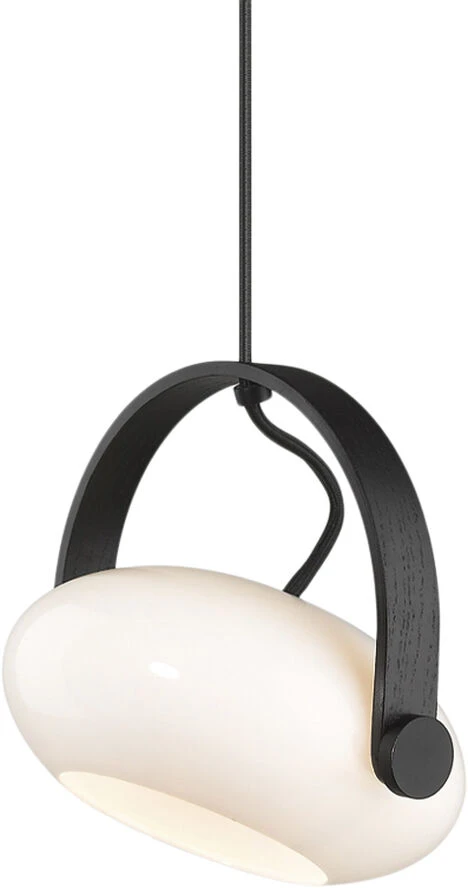 Halo Design D.C Pendel Ø18 G9, Opalic M. Eg-Sort Hvid