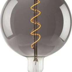 E3light E3 LED Vintage, G180, E27 100lm, Smoked, Spiral 922 DÃ¦mpbar LysegrÃ¥