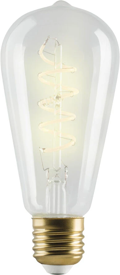E3light E3 LED Vintage, ST64, E27, 180lm, CL, Spiral 922 Dæmpbar Transparent