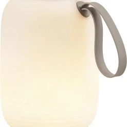 Villa Collection LED Lampe M. Højttaler Hav D17,5 X 23 Cm Hvid PE Hvid