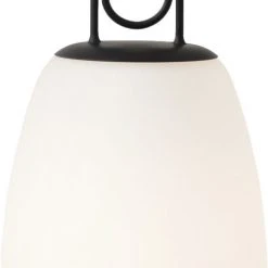 &Tradition Lucca SC51, Black, Outdoor Portable Lamp, Dimmable, Opal Glass/Black Black