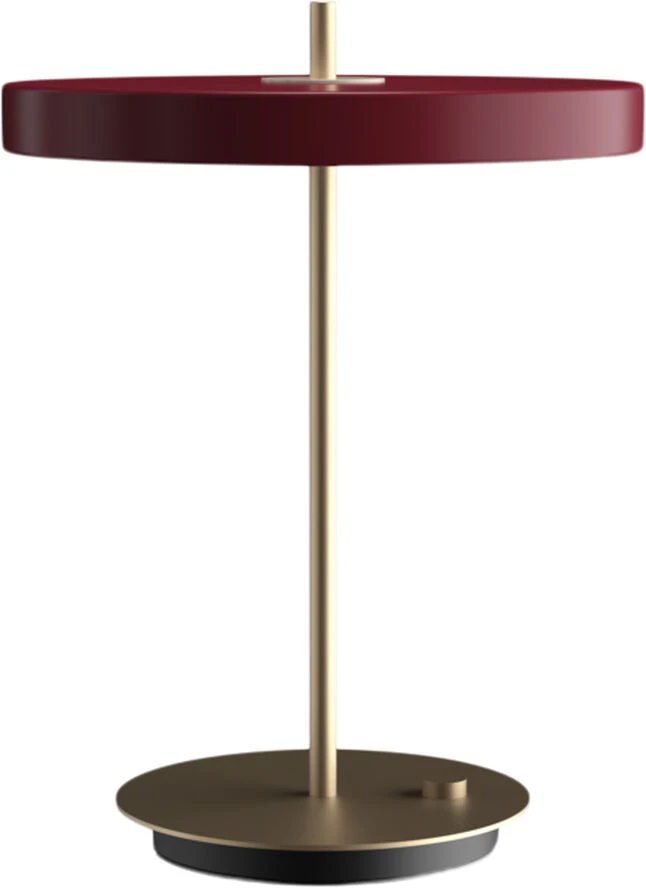 UMAGE Asteria Table Ruby Red Med USB Stik Ø31 Cm Mørkerød