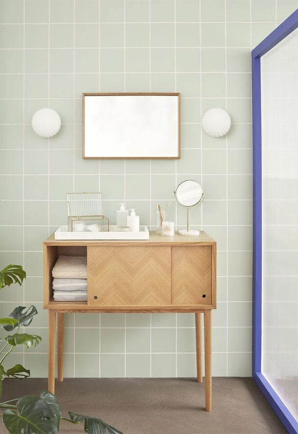 Hübsch Kumu Wall Lamp Ø18 White Messing/Hvid - Billede 4