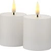 Sirius Sille Mini Genopladelig 2 Stk Sæt, Ø5xH6,5cm, Hvid White
