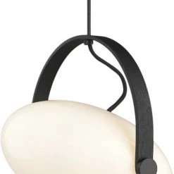 Halo Design D.C Pendel Ø26 E27, Opalic M. Eg-Sort Hvid