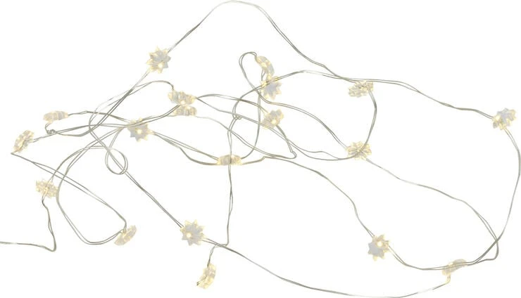 Sirius Silke Miniblomst Lyskæde 20 Lys Klar/sølv Transparent