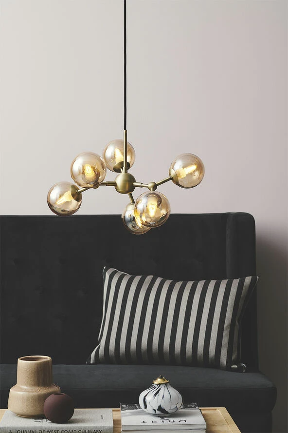 Halo Design Atom Mini Lysekrone Antik Messing 6xG9 Messing - Billede 2