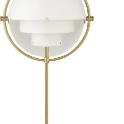 Gubi Multi-Lite Table Lamp, Brass Base - White Semi Matt