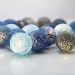 Irislights Ocean Blue LED Lyskæde, 20-lys Støvet Blå,skyblå,denim, Mørk