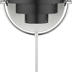 Gubi Multi-Lite Table Lamp, Chrome Base - Black Semi Matt