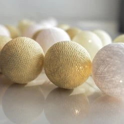 Irislights Creamy White LED Lyskæde, 20-lys Hvid,beige,lys Brun