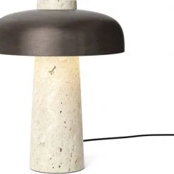 Menu Reverse Table Lamp, Travertine, Bro
