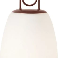 &Tradition Lucca SC51, Maroon, Outdoor Portable Lamp, Dimmable, Opal Glass/ Maroo Maroon