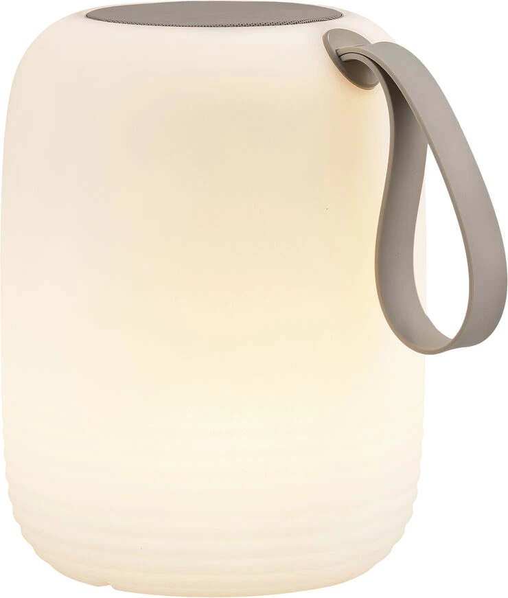 Villa Collection LED Lampe M. Højttaler Hav D21 X 27,5 Cm Hvid PE Hvid