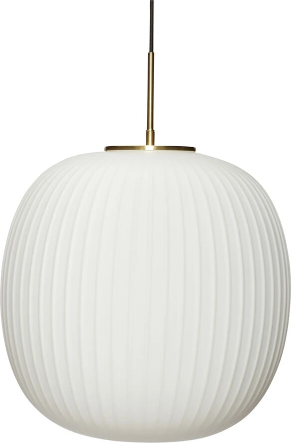 Hübsch Serene Ceiling Lamp Ø42 White Messing/Hvid