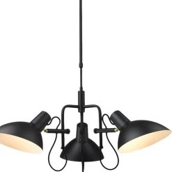 Halo Design Metropole Lysekrone 3XE27 Sort Sort